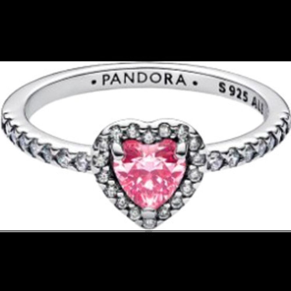 Elevated Pink Heart Ring
